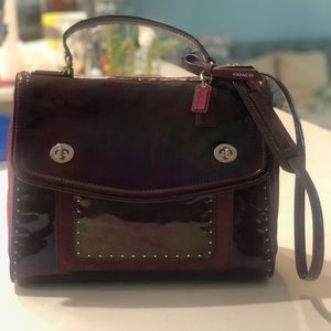 Coach Patent Leather and Suede Purse
